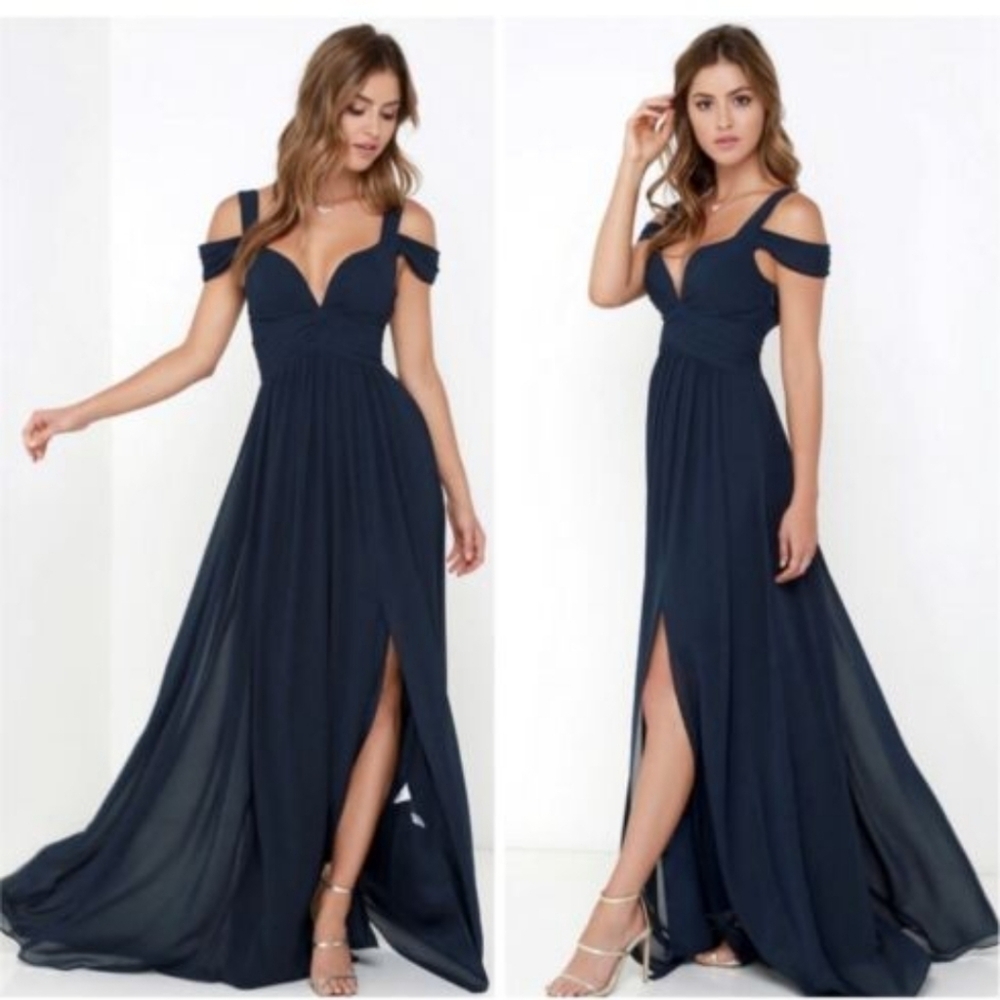 Bariano Navy Ocean of Elegance Gown